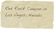 Red Rock Canyon in Las Vegas, Nevada